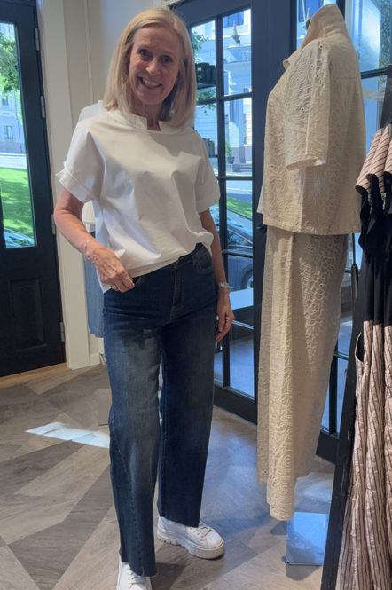 Hovedbilde Isay jeans med høyt liv og vide ben