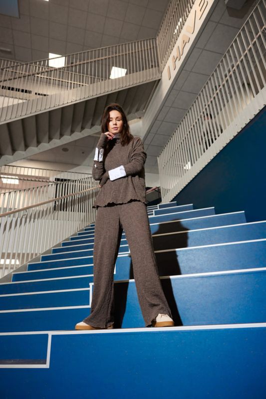 3501 By basics vid bukse merinoull med strikk i livet.