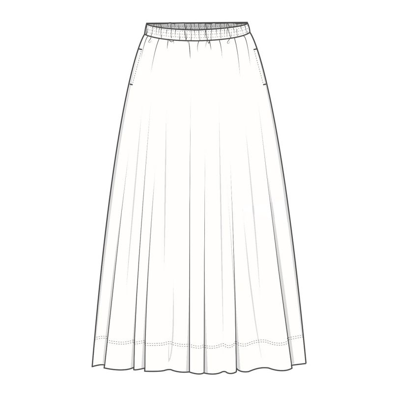 10030 By basics poplin skjørt 