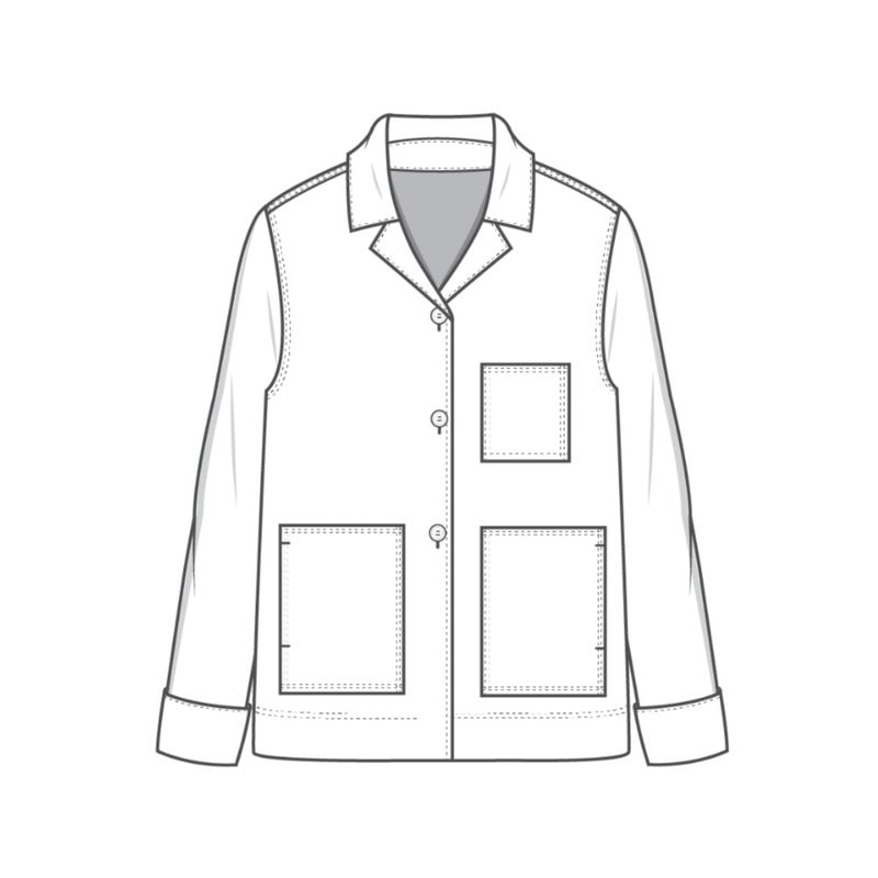 8021 jacket w/open collar