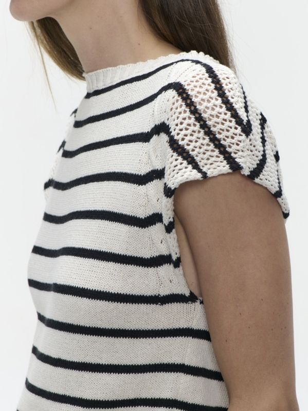 Topp stripet strikket topp fra Jane LUSHKA E26029