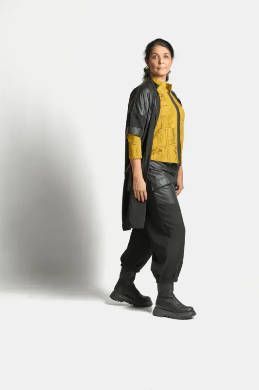 4133 My Soul bukse med skinn imitasjon vid modell