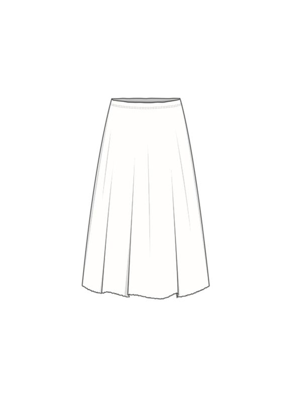 5004 By basics langt skjørt med vidde