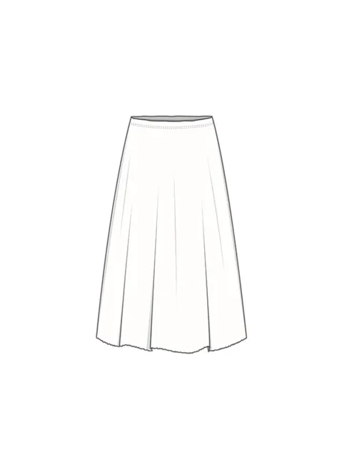 Hovedbilde 5004 By basics langt skjørt med vidde