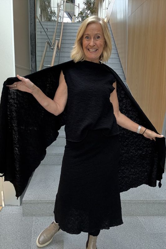 By Basics 5503, Bubble wool langt skjørt